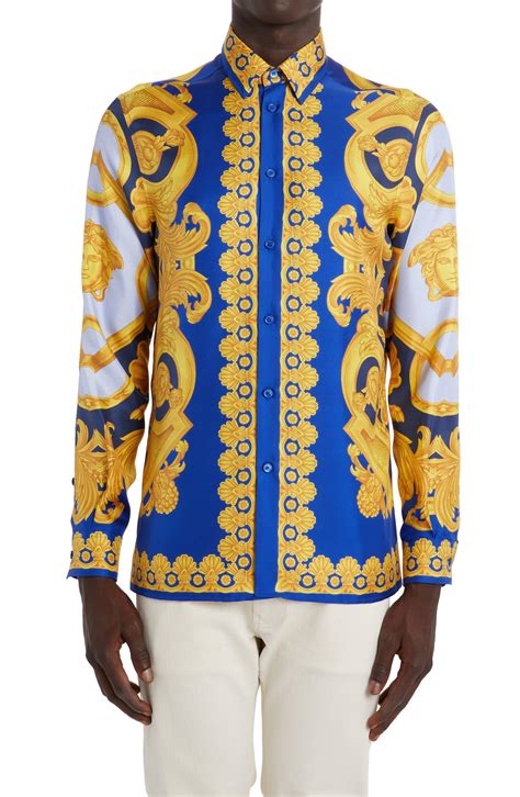 versace button shirt mens|authentic Versace shirts.